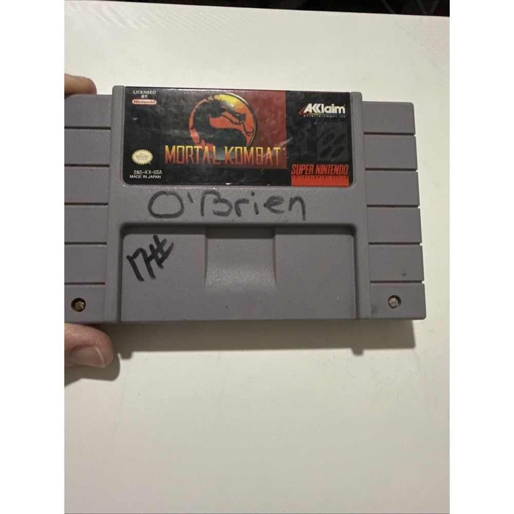 Mortal Kombat Super Nintendo Entertainment System 1992 Game. Not Tested
